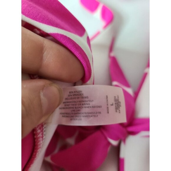 Victorias Secret Womens Swimsuit Bikini Large Bra Small Bottom Pink Polka Dot - Picture 6 of 7